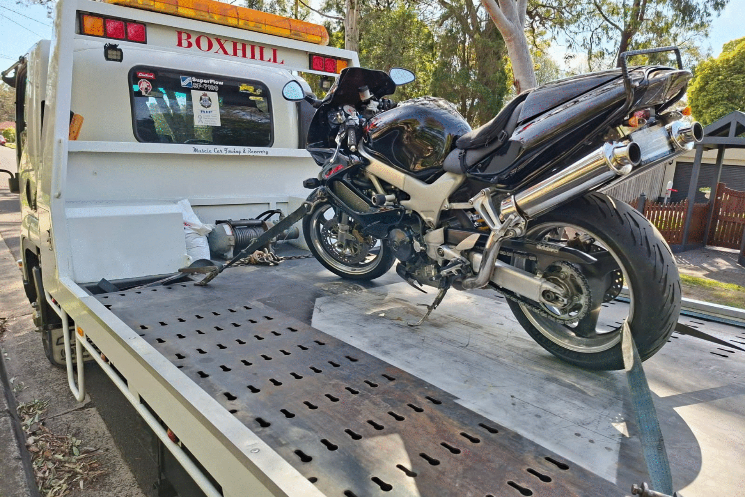 Motorcycle towing service in Melbourne
